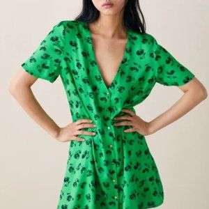 NWOT - Zara Green Floral Dress